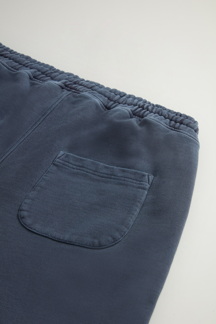 Garment-Dyed Pants in Pure Cotton Fleece Blue photo 7 | Woolrich