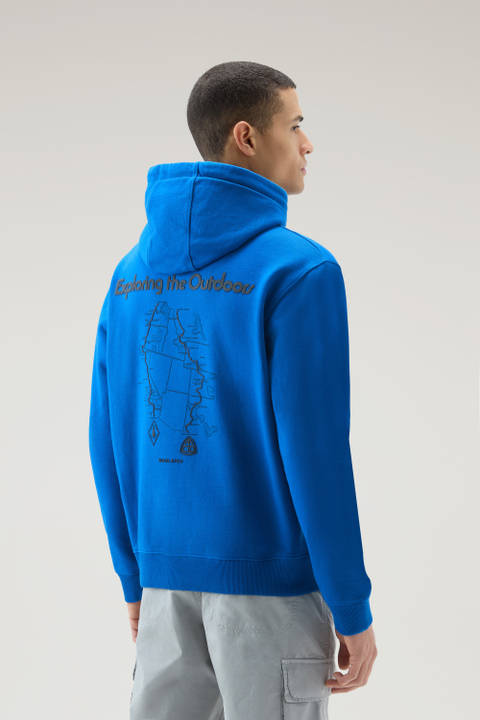 Us Trails Pure Cotton Hoodie Blue | Woolrich