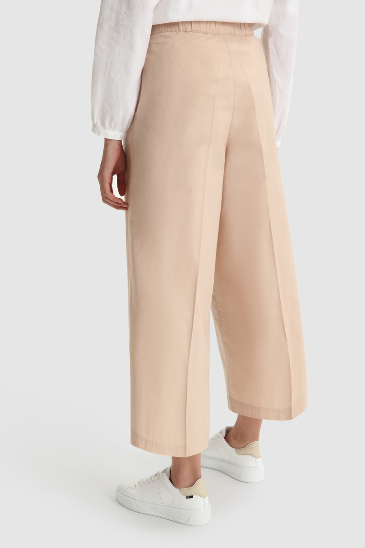 Pantalón de popelina con pernera recta