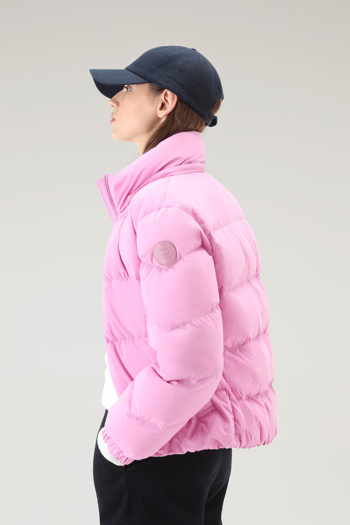 Quilted Down Jacket in Eco Taslan Nylon with Detachable Hood Pink photo 4 | Woolrich