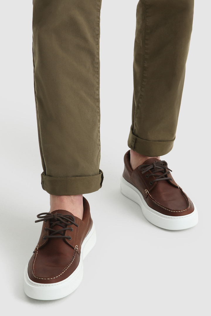 Scarpe da barca in pelle idrorepellente