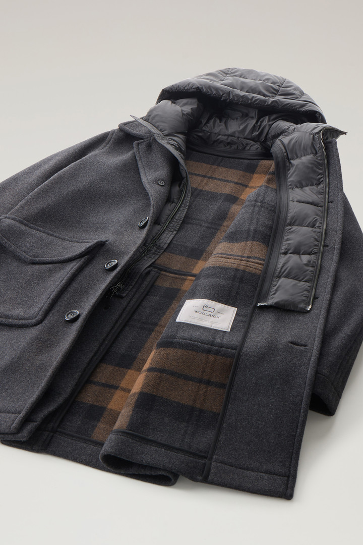 Coat in Recycled Italian Wool Blend Gray photo 6 | Woolrich