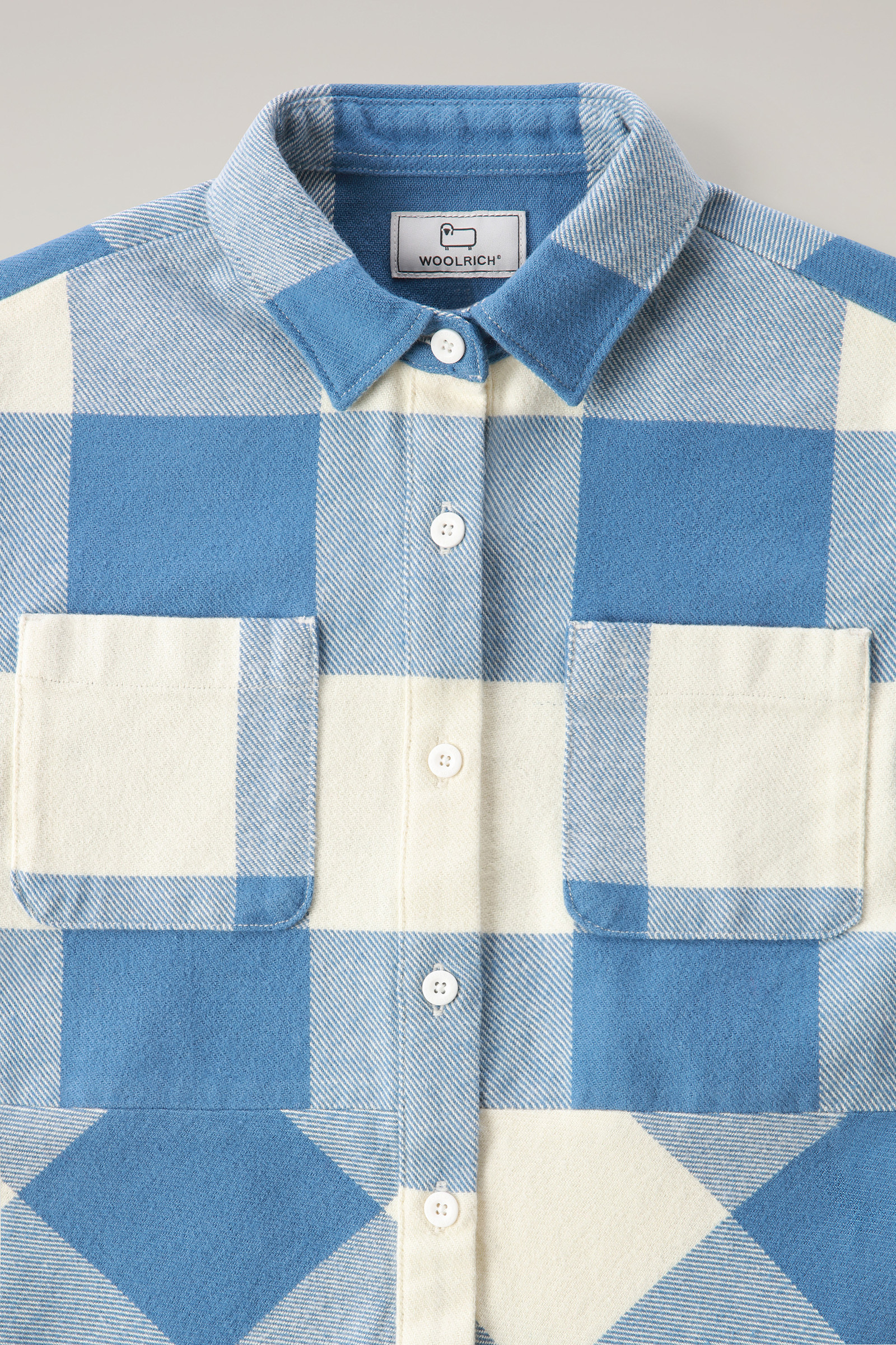 Girls' Buffalo Check Flannel Dress Blue photo 3 | Woolrich