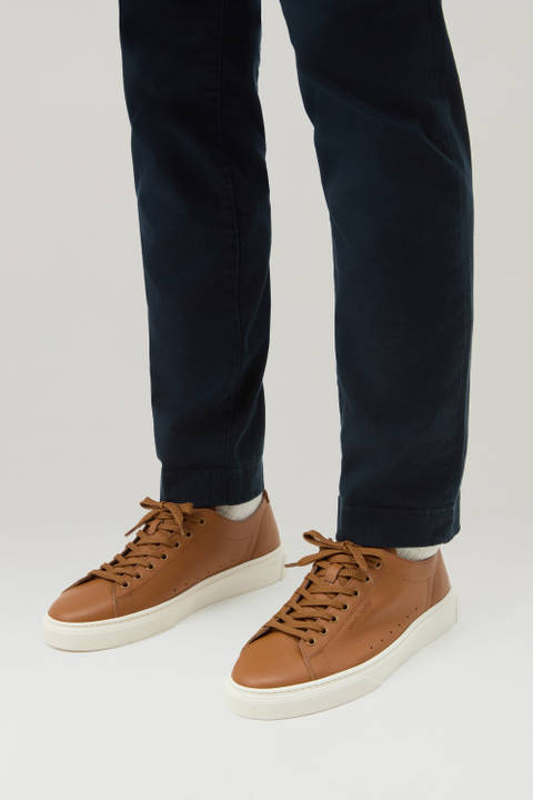 Cloud Court sneakers van getrommeld leer Bruin photo 2 | Woolrich