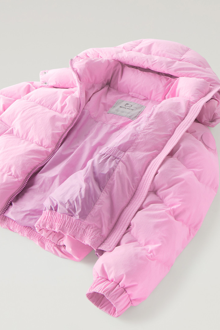 Quilted Down Jacket in Eco Taslan Nylon with Detachable Hood Pink photo 10 | Woolrich