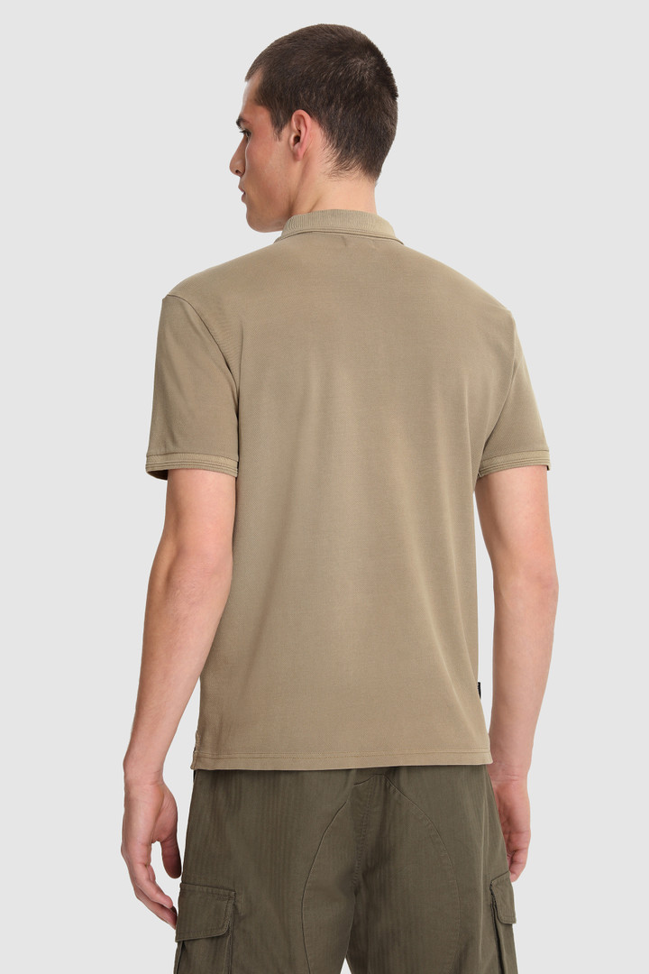 Polo Mackinack en piqué de coton teint en pièce beige photo 3 | Woolrich