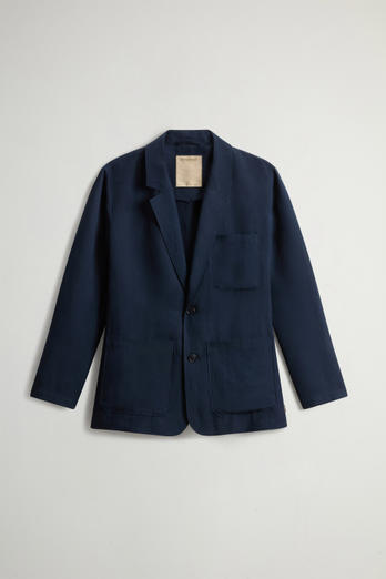 LYOCELL LINEN BLAZER Blue photo 1 | Woolrich