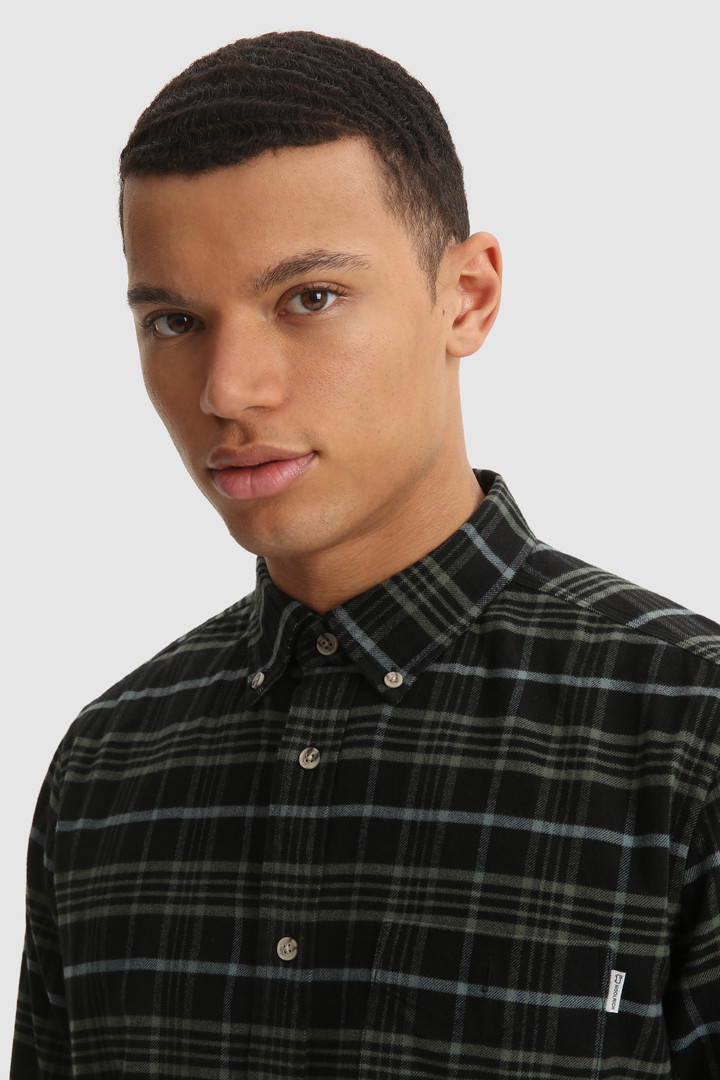 Camisa de corte tradicional en franela de algodón