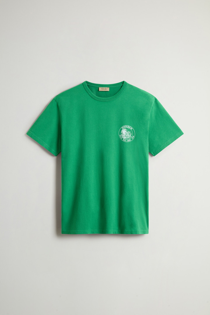 Pure Cotton T-shirt Green photo 5 | Woolrich