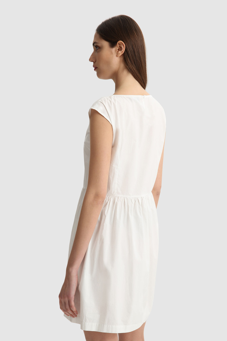 Vestito in cotone con maniche ad aletta