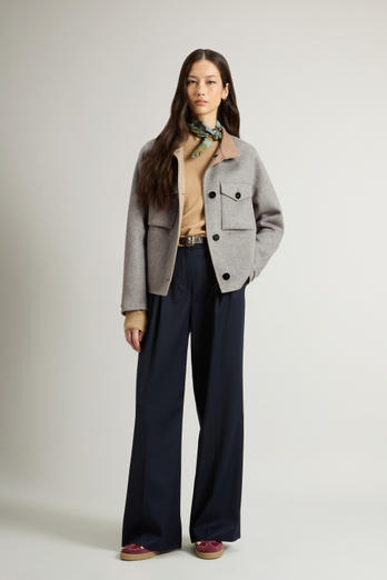 Wool-Blend Jacket Gray | Woolrich