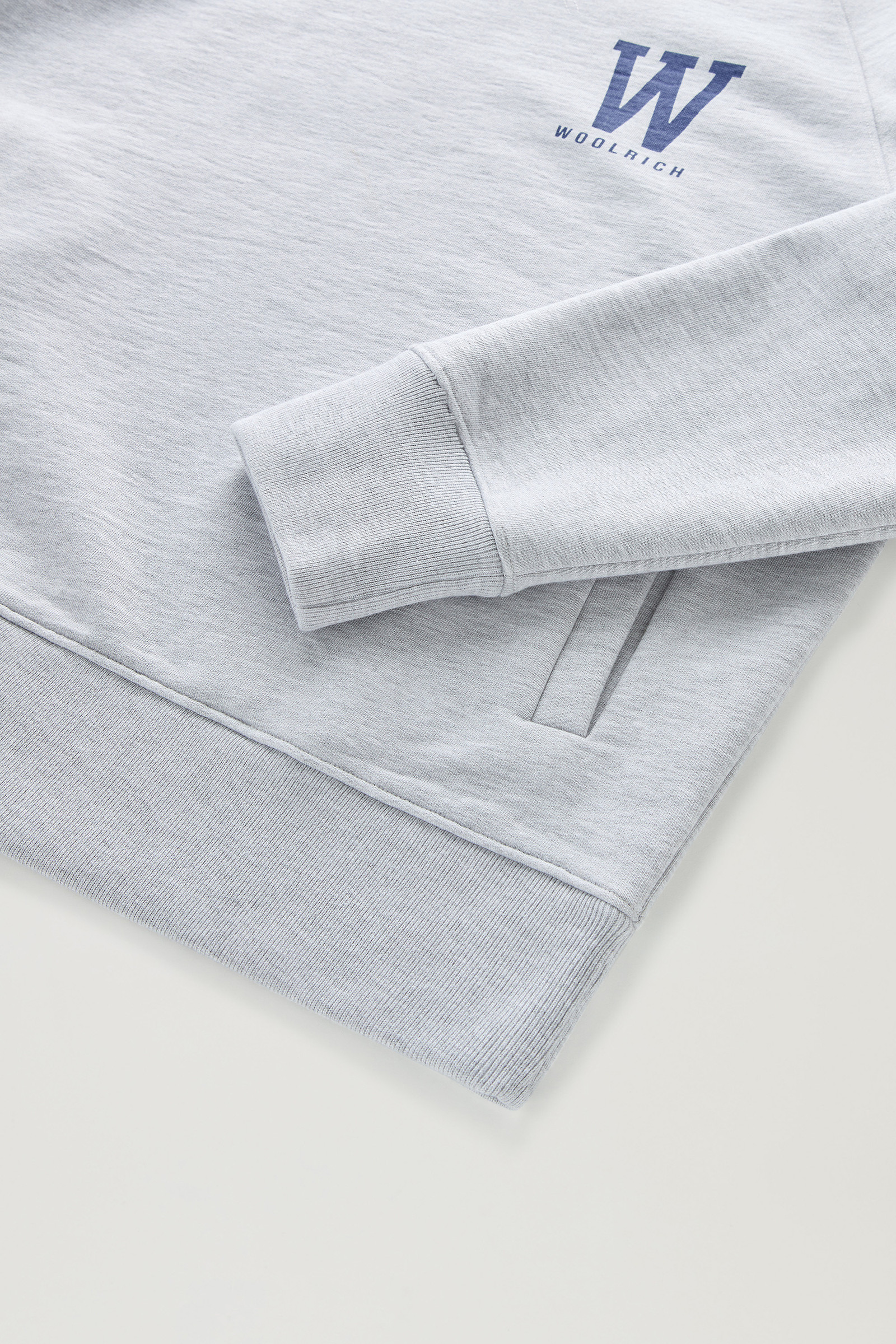 Crewneck in Pure Cotton Grey photo 3 | Woolrich