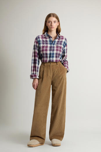 Wide leg broek van corduroy Beige photo 1 | Woolrich