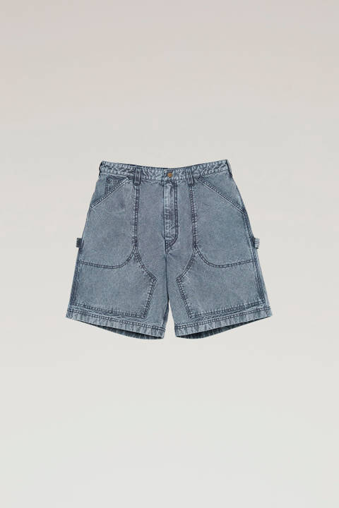 Stückgefärbte Carpenter-Shorts aus CORDURA-Nylon und Baumwolle Blau | Woolrich
