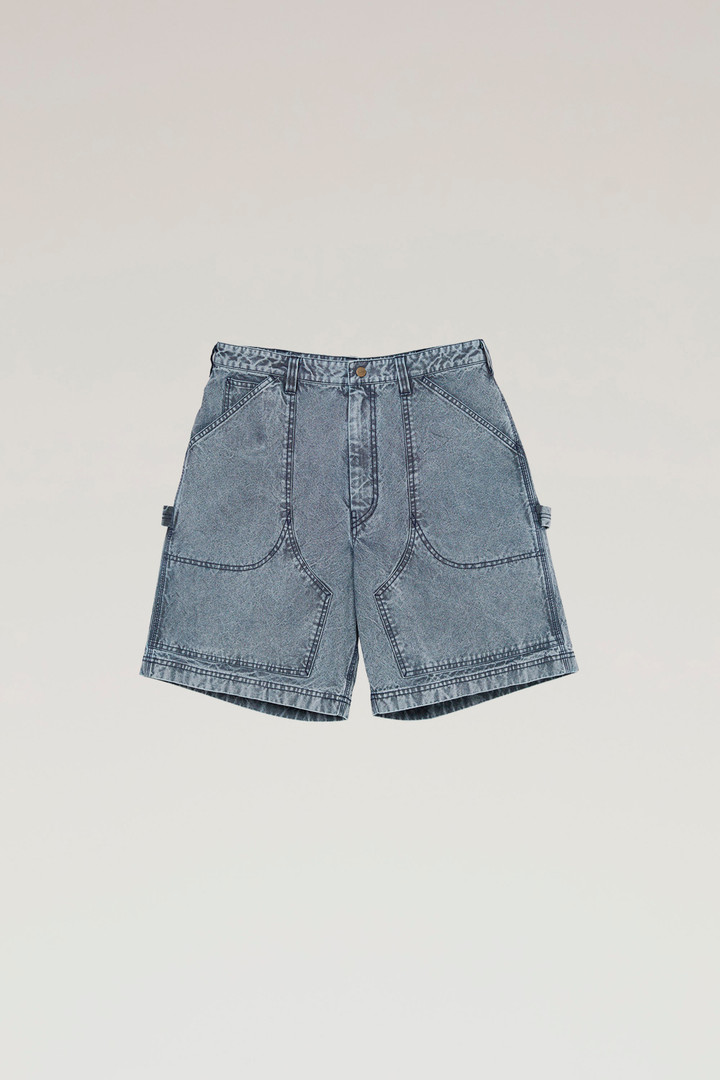 Pantalones cortos Carpenter de mezcla teñida en cuerda de nailon CORDURA y algodón Azul photo 1 | Woolrich