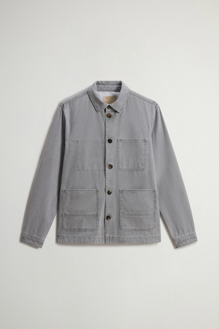 WASHED RESINE TWILL CHORE JACKET Gris photo 5 | Woolrich