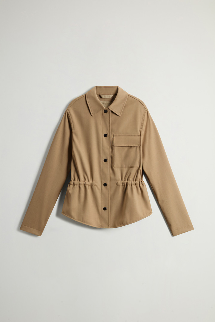 Overshirt in Wool Blend Beige photo 5 | Woolrich