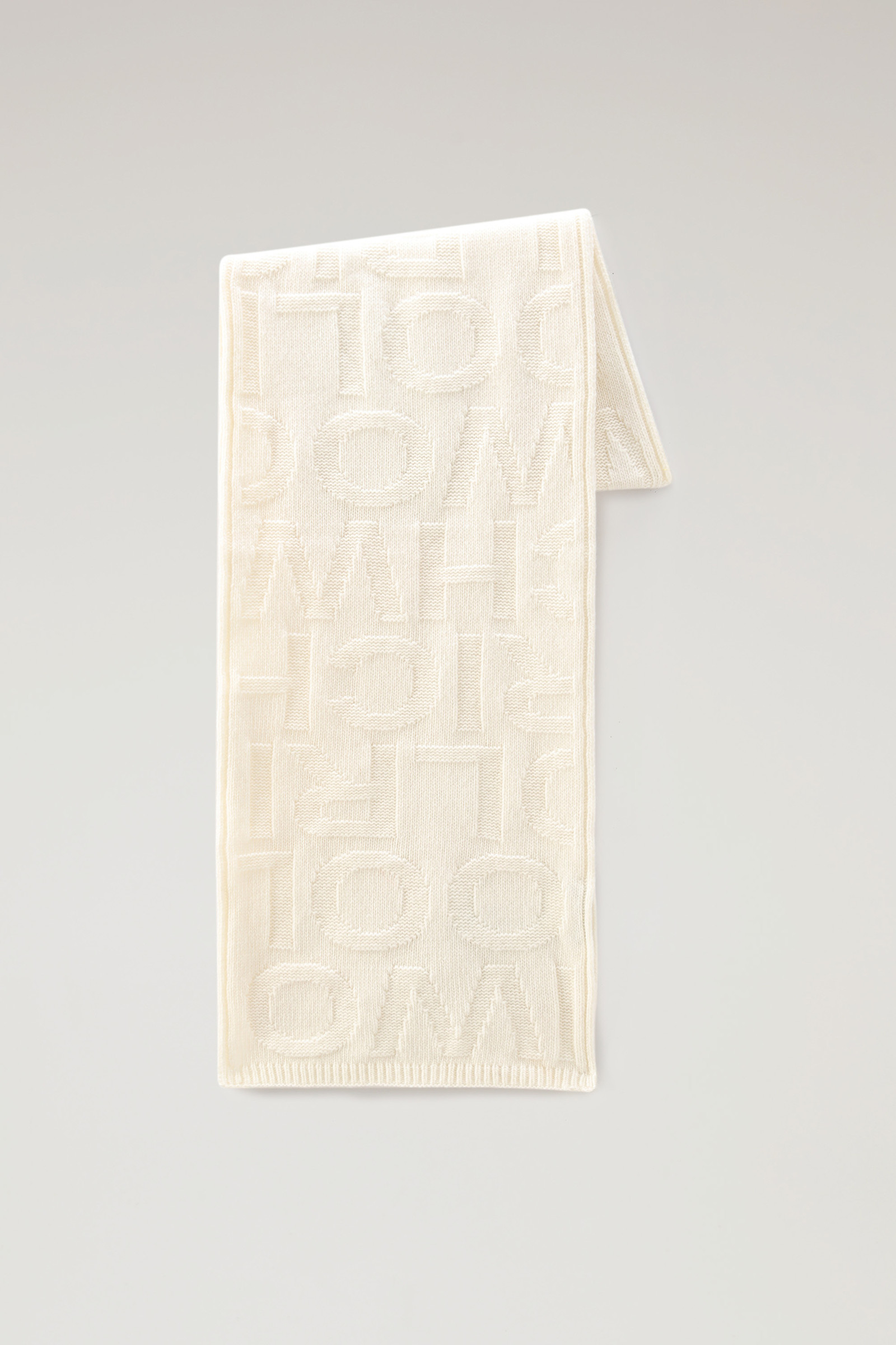 Kids' Monogram Scarf in Merino Wool Blend Beige | Woolrich