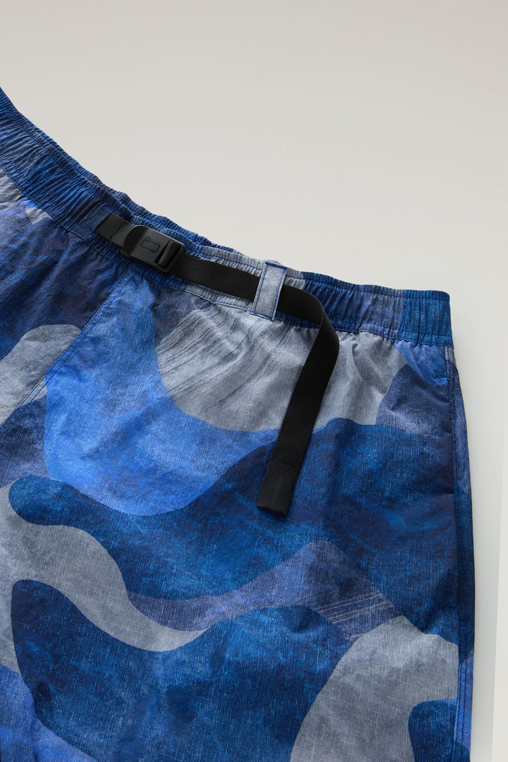 Shorts aus Crinkle-Nylon mit Print Blau photo 5 | Woolrich