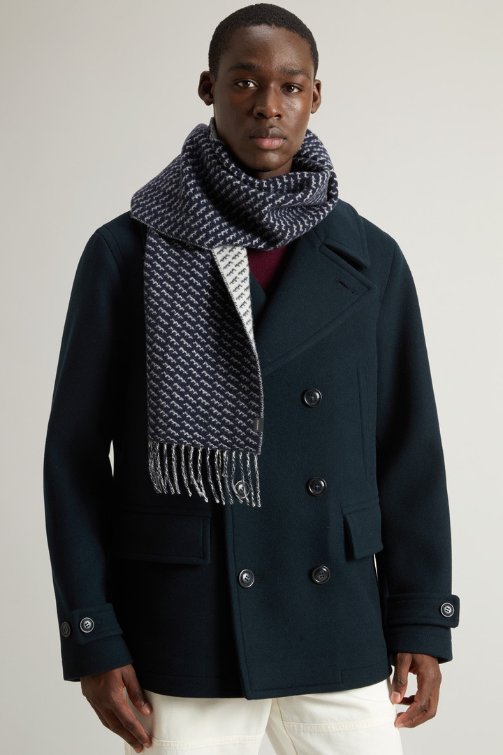 JACQUARD SCARF Blue photo 4 | Woolrich