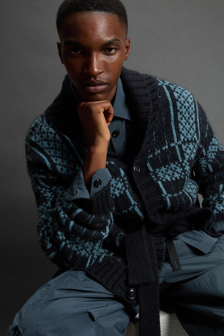 Cardigan in misto lana e alpaca by Todd Snyder Blu photo 4 | Woolrich