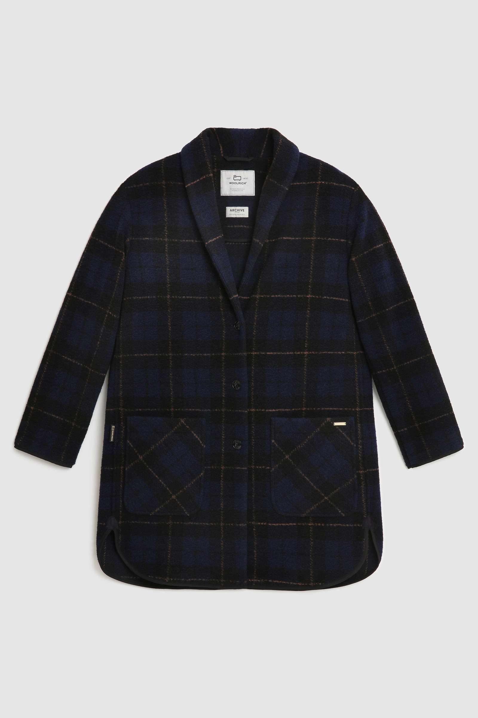 Gentry Coat in Virgin Wool Blend Blue photo 7 | Woolrich