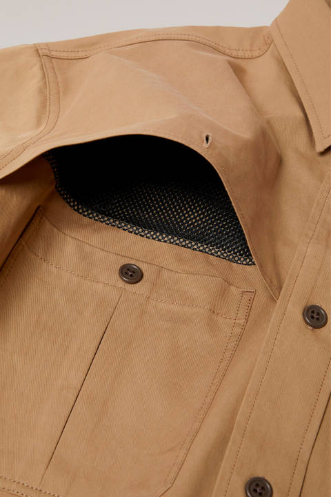 Shirt aus Cavalry-Twill-Baumwollmischung Beige photo 2 | Woolrich