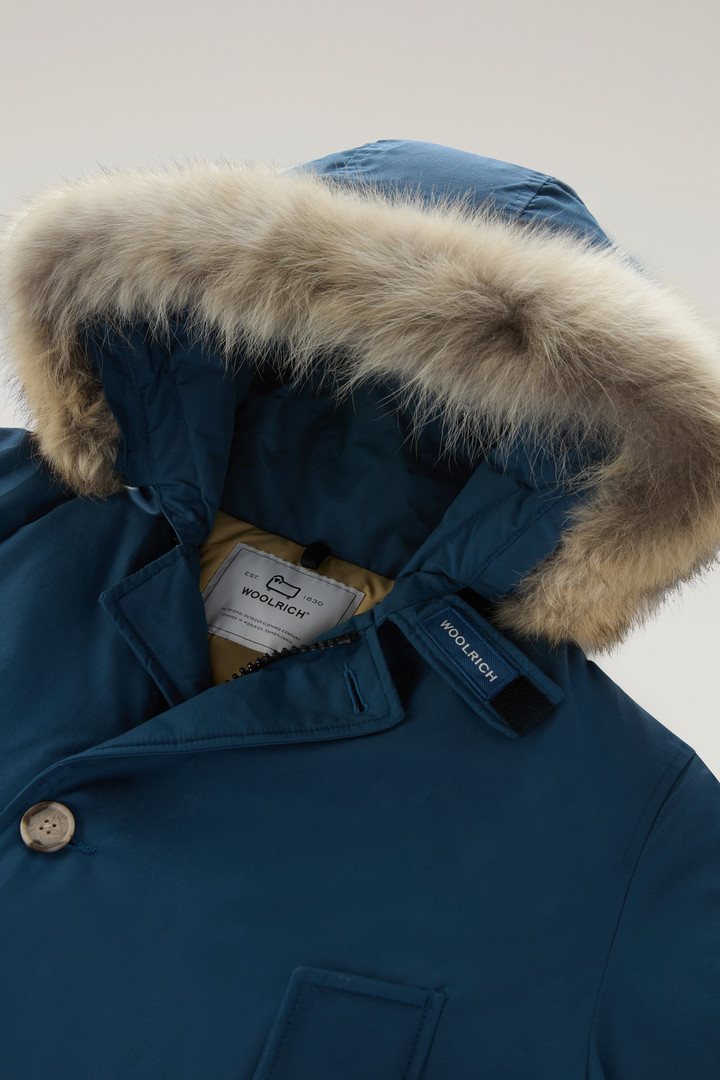 Arctic Parka in Ramar Cloth with Detachable Fur Trim Blue photo 2 | Woolrich