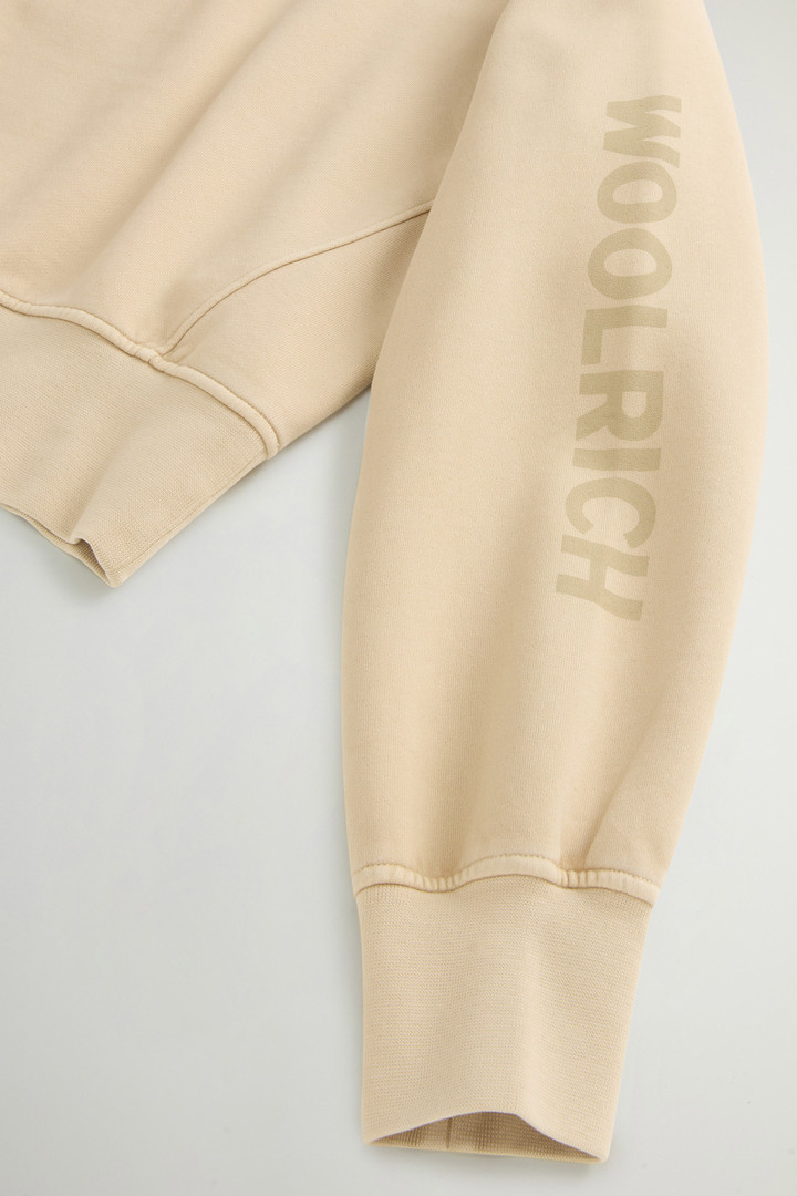 Felpa crop girocollo da ragazza in puro cotone tinta in capo Beige photo 6 | Woolrich