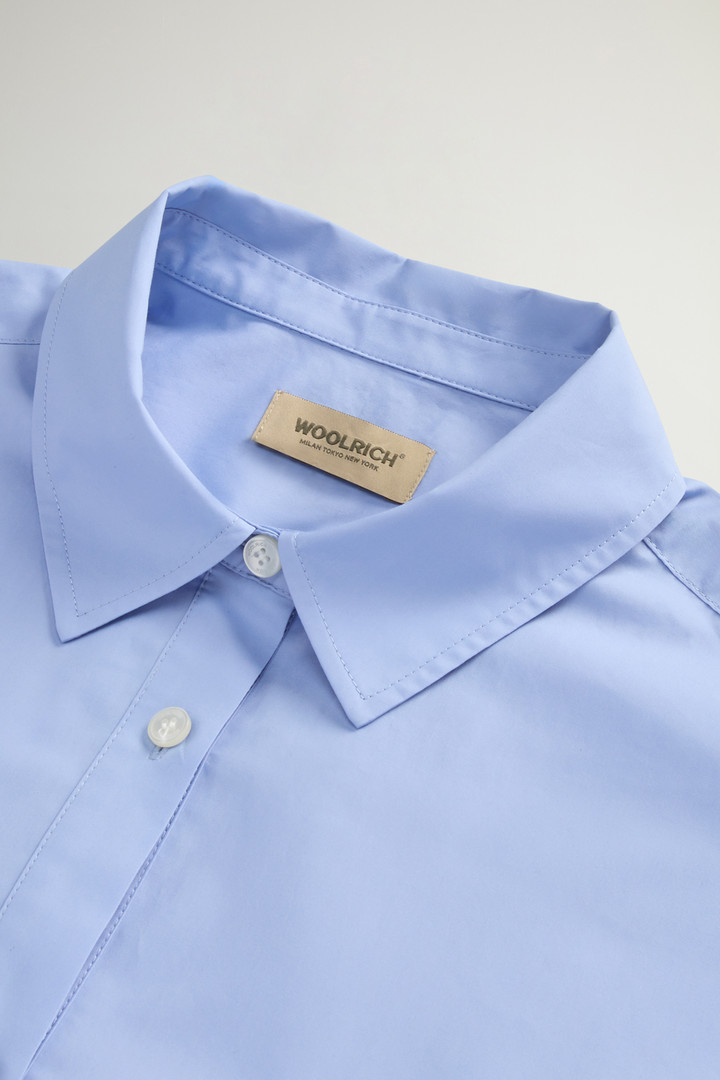 Pure Cotton Poplin Shirt Dress Blue photo 6 | Woolrich