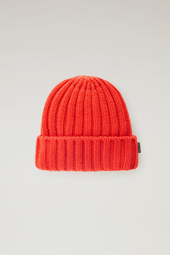 Boys' Beanie in Pure Virgin Wool Orange | Woolrich
