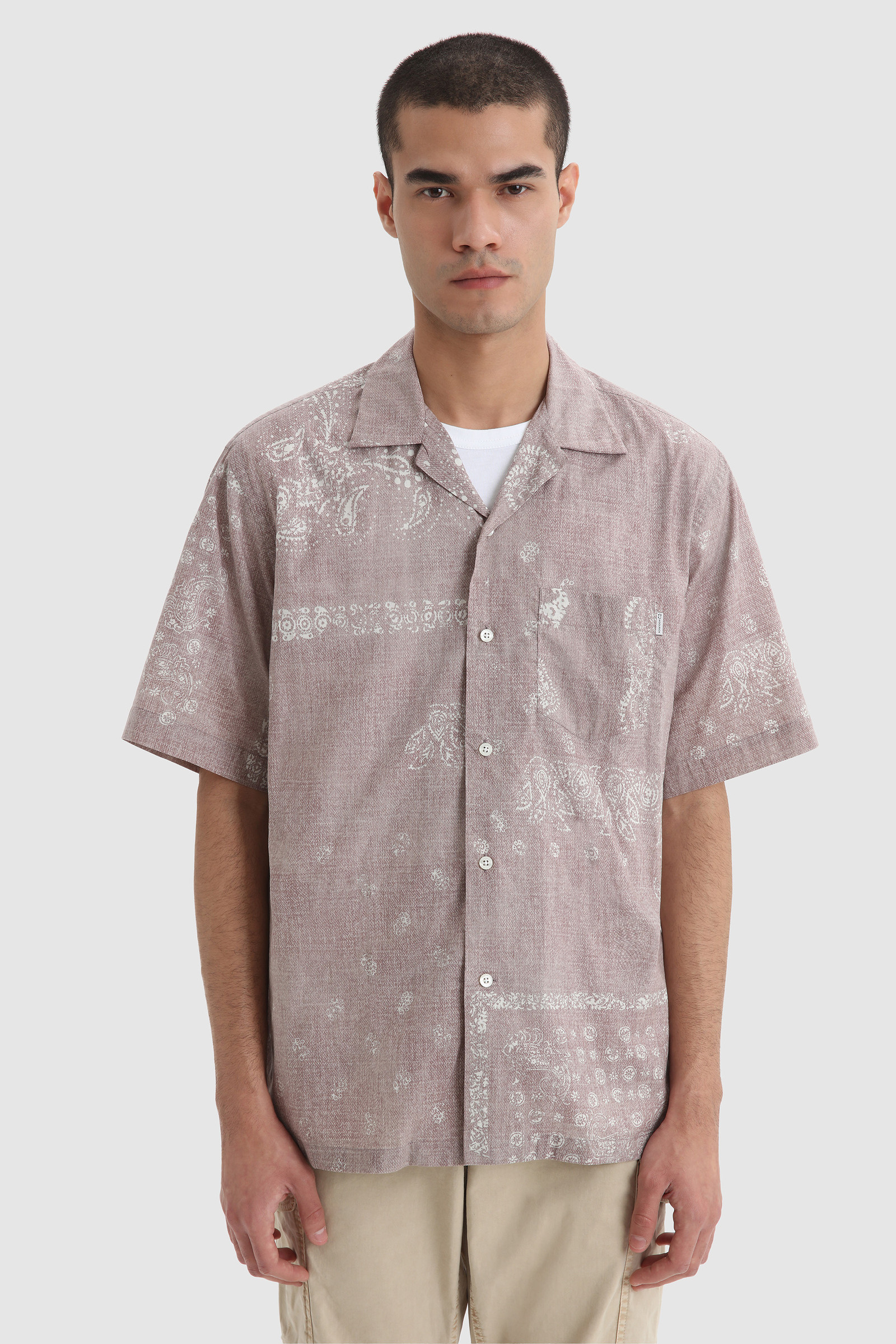 Chemise Bowling à imprimé Paisley rose | Woolrich