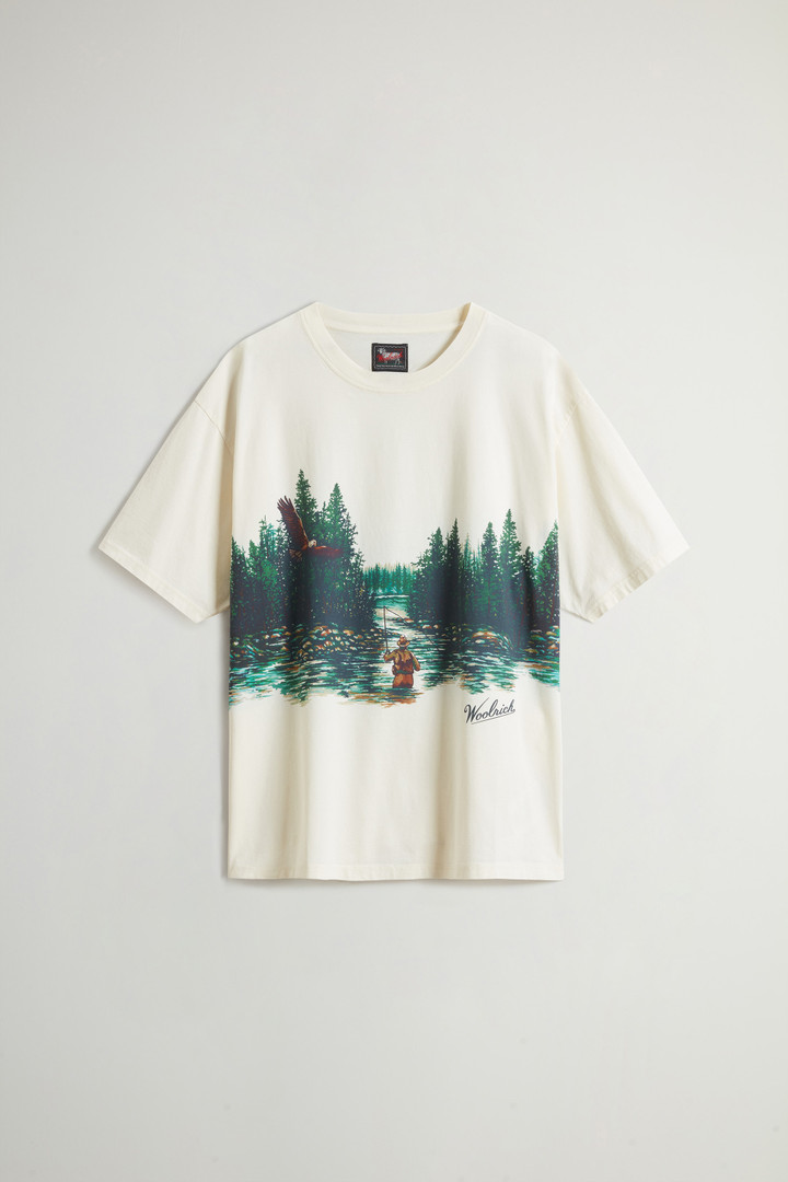 Pure Cotton T-Shirt with Print by Todd Snyder White photo 7 | Woolrich