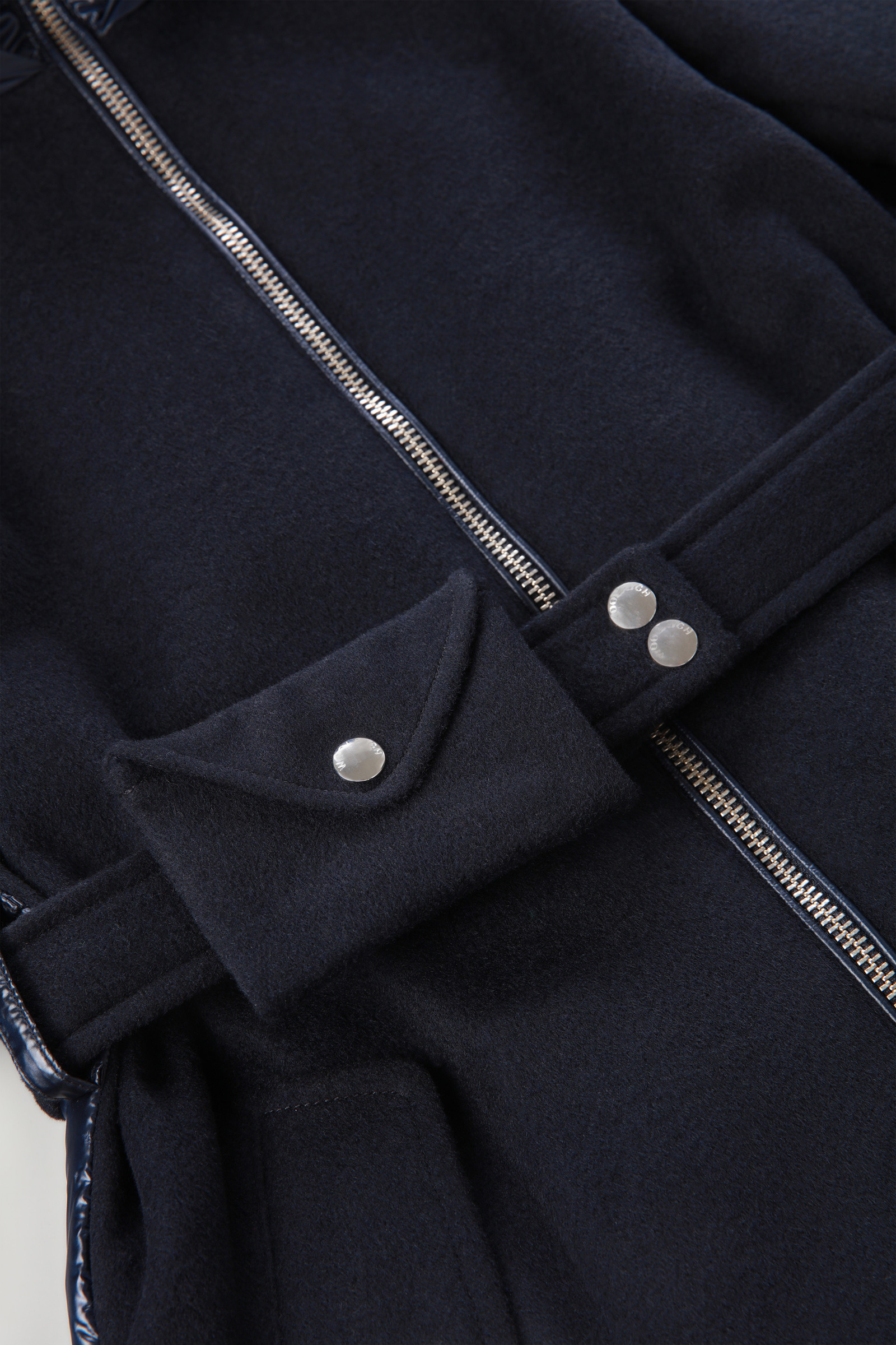 Parka für Mädchen aus Wollmischung mit Rückensteppung blau photo 5 | Woolrich