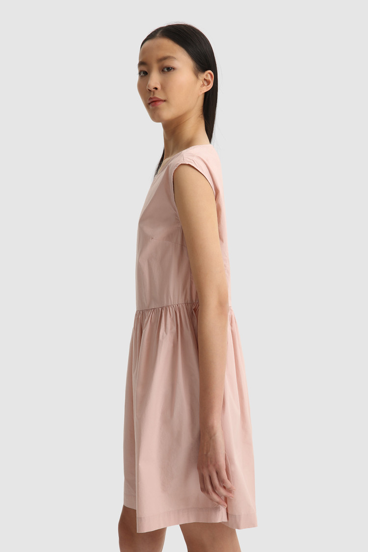 Robe en popeline à mancherons