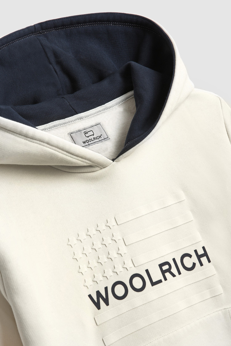 Sweat à capuche en coton doux avec drapeau pour garçon