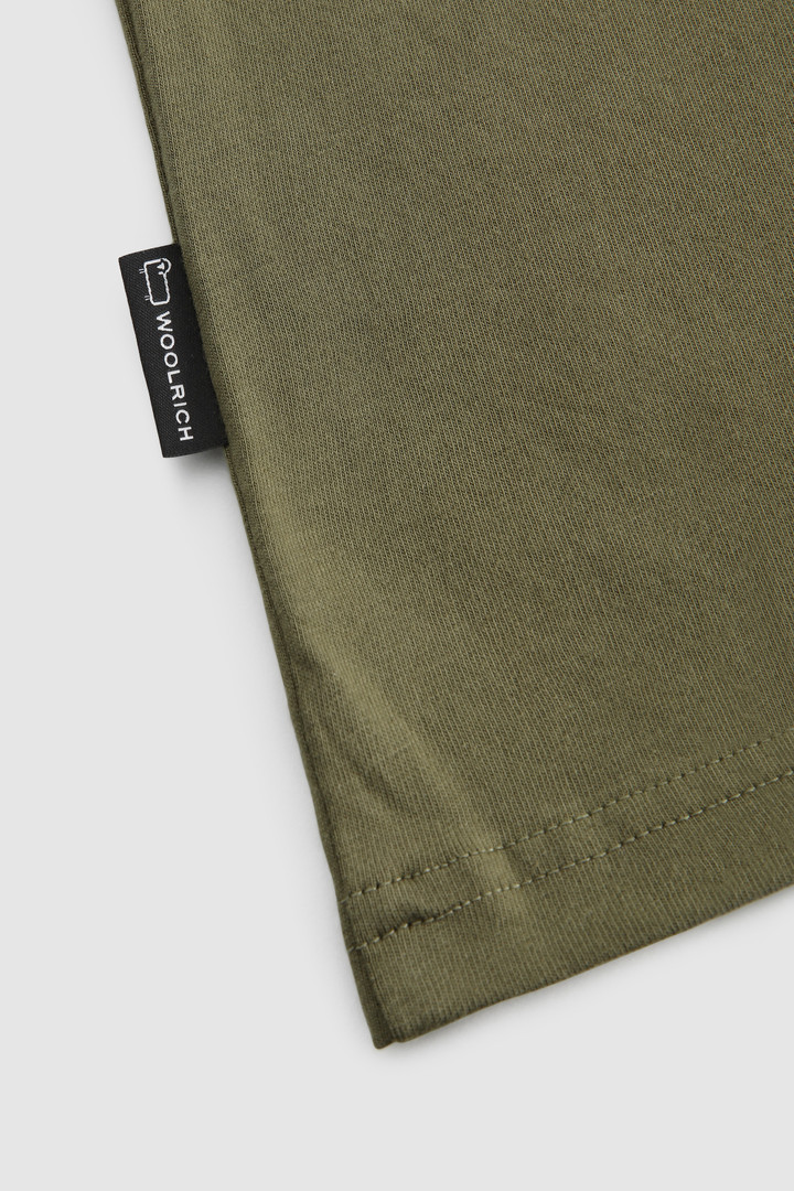 Macro Logo T-Shirt Green photo 6 | Woolrich