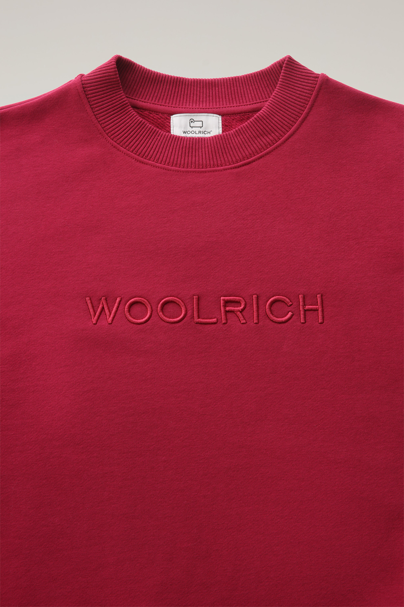 Embroidered Logo Fleece Sweatshirt Red photo 6 | Woolrich