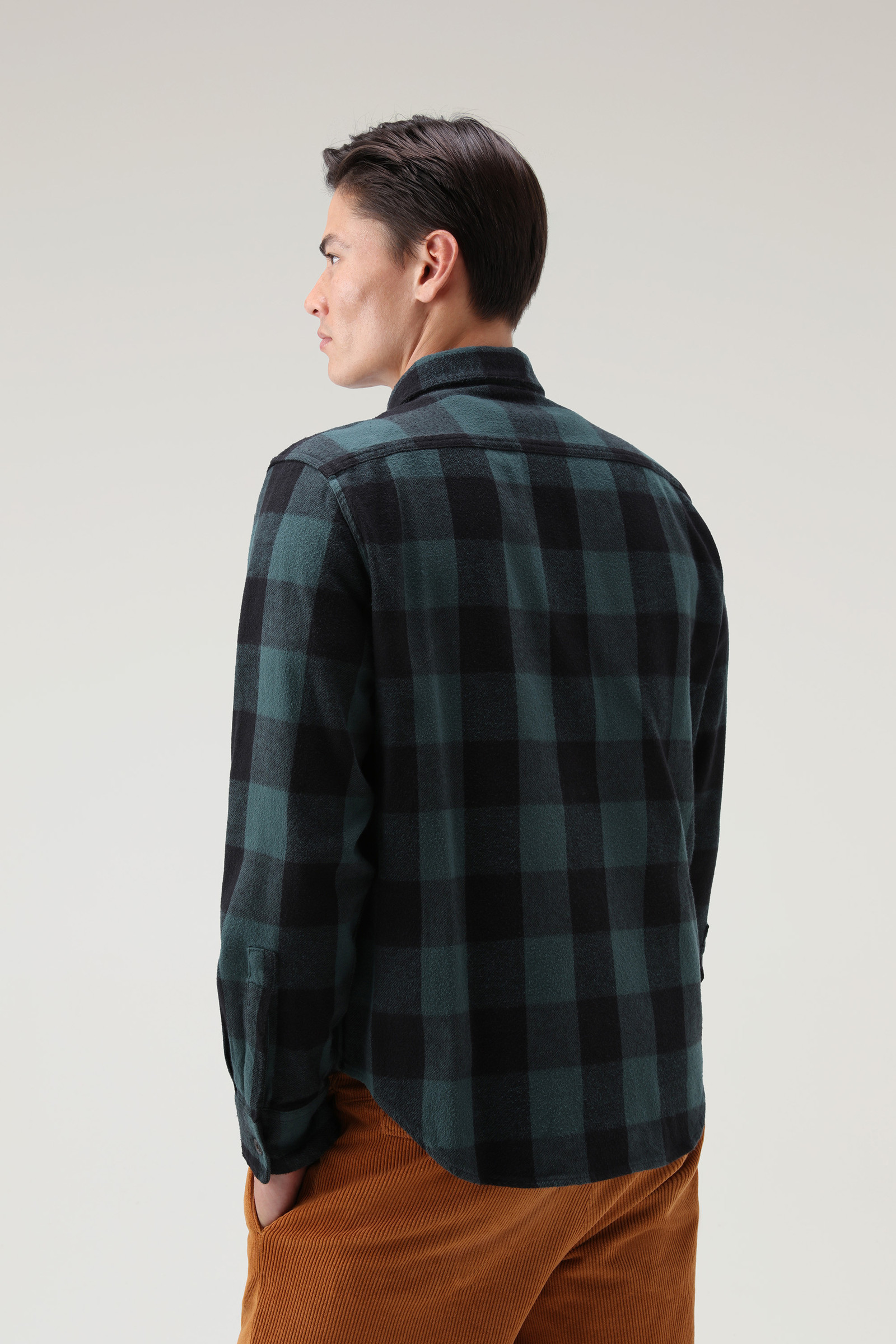 Men's Oxbow Flannel Check Shirt Green | Woolrich USA