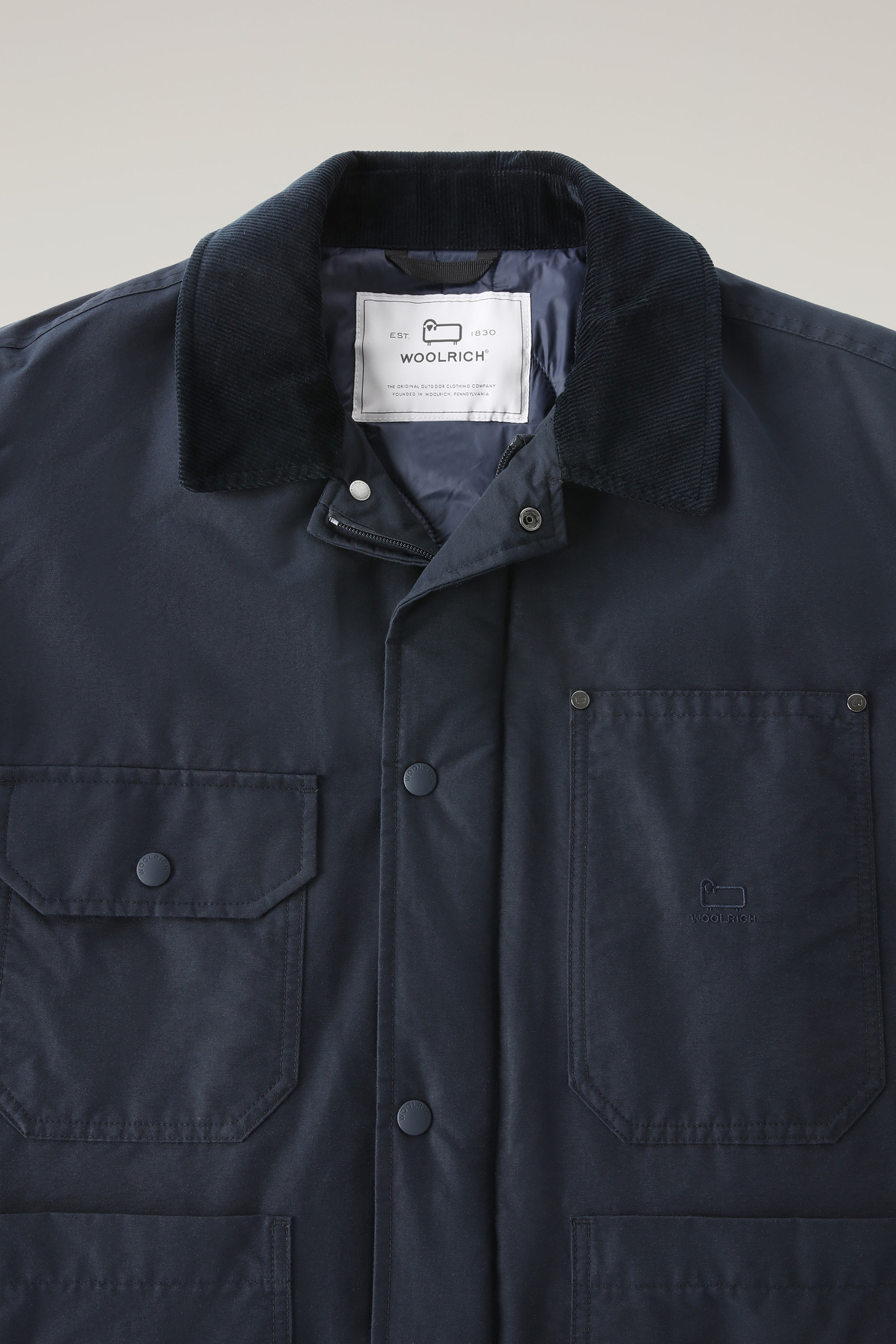 Men's Work Duster Jacket in Eco Ramar Blue | Woolrich USA