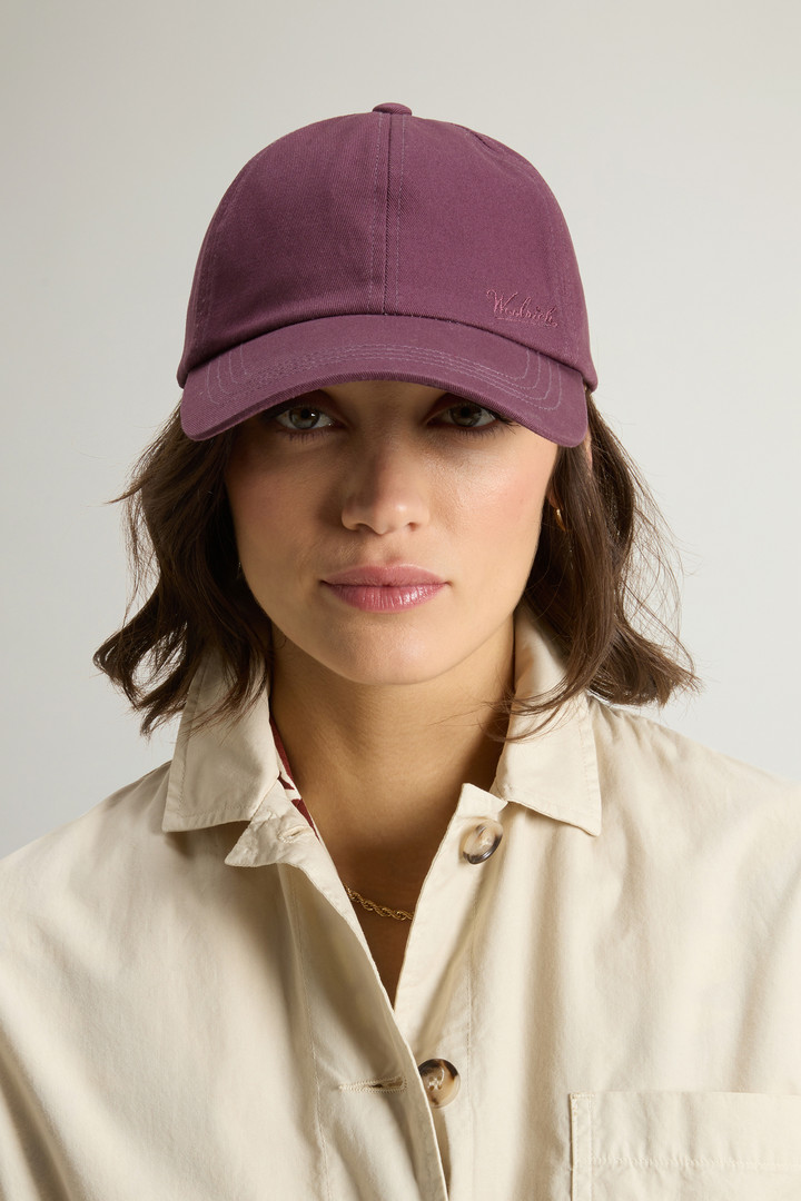 Cotton Twill Cap with Embroidered Logo Purple photo 5 | Woolrich