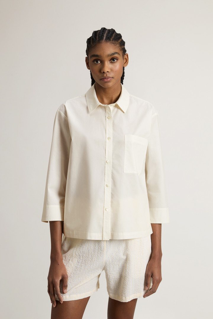 Woolrich Woman Shirt In Pure Cotton Poplin White Size L