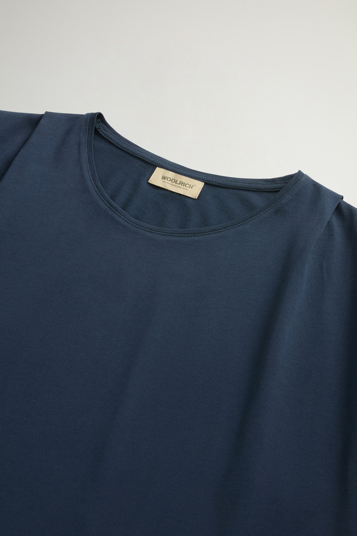 T-Shirt in Pure Pima Cotton Blue photo 6 | Woolrich