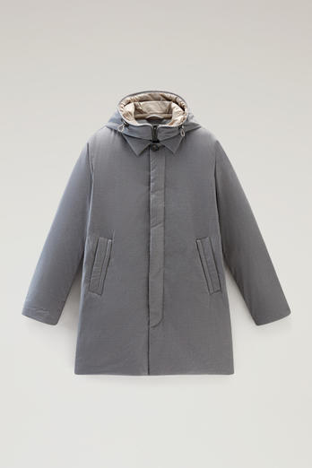 2-In-1 Coat in Italian Wool and Silk Blend Gray photo 1 | Woolrich