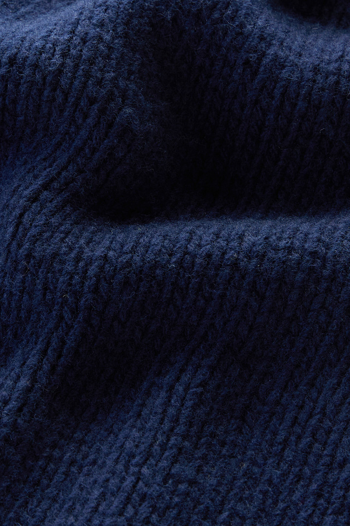 Rollkragenpullover aus reiner Schurwolle Blau photo 4 | Woolrich