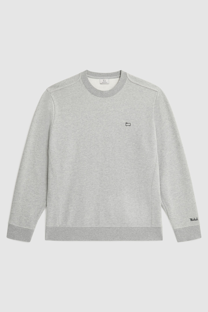 Amerikaanse sweater met ronde hals van geborsteld katoen
