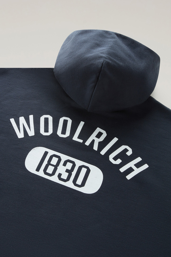 Hoodie in Pure Cotton Blue photo 4 | Woolrich