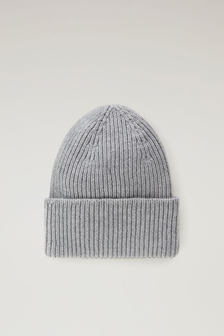 Ribbed Beanie in Pure Virgin Wool Gray photo 2 | Woolrich