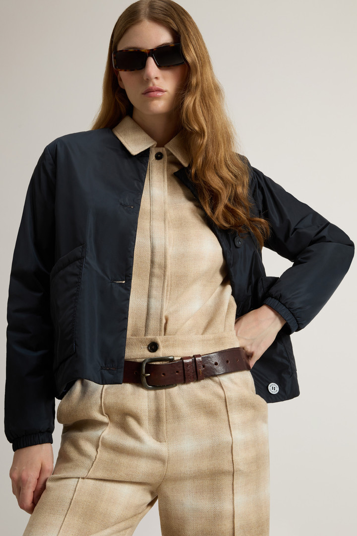 Crewneck Jacket in Nylon Blue photo 4 | Woolrich
