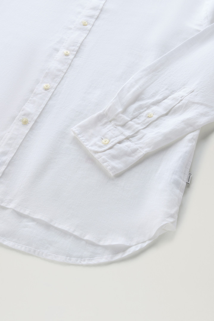 Stückgefärbtes Shirt aus reinem Leinen Weiß photo 7 | Woolrich